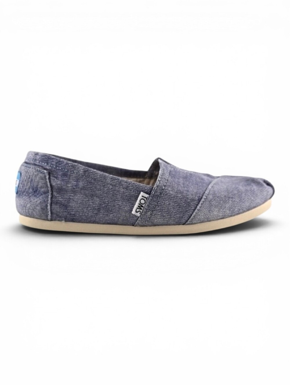 TOMS Women's Chambray Denim Canvas Slip On Flats Shoes Casual Size 7